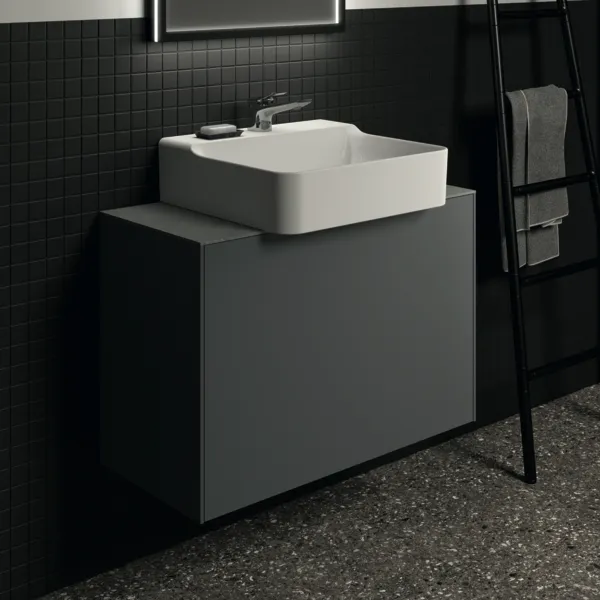 Ideal Standard Waschtischunterschrank „Conca“ 80 × 54 × 37,3 cm Anthrazit matt lackiert Ideal Standard Waschtischunterschrank „Conca“ 80 × 54 × 37,3 cm Anthrazit matt lackiert