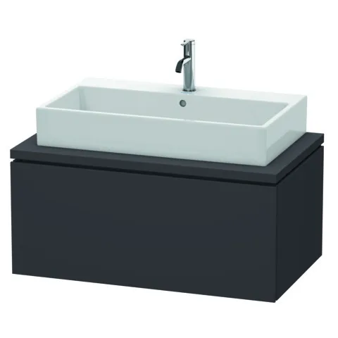 Duravit Waschtischunterschrank wandhängend „L-Cube“ 92 × 40 × 54,7 cm Graphit Supermatt Duravit Waschtischunterschrank wandhängend „L-Cube“ 92 × 40 × 54,7 cm Graphit Supermatt