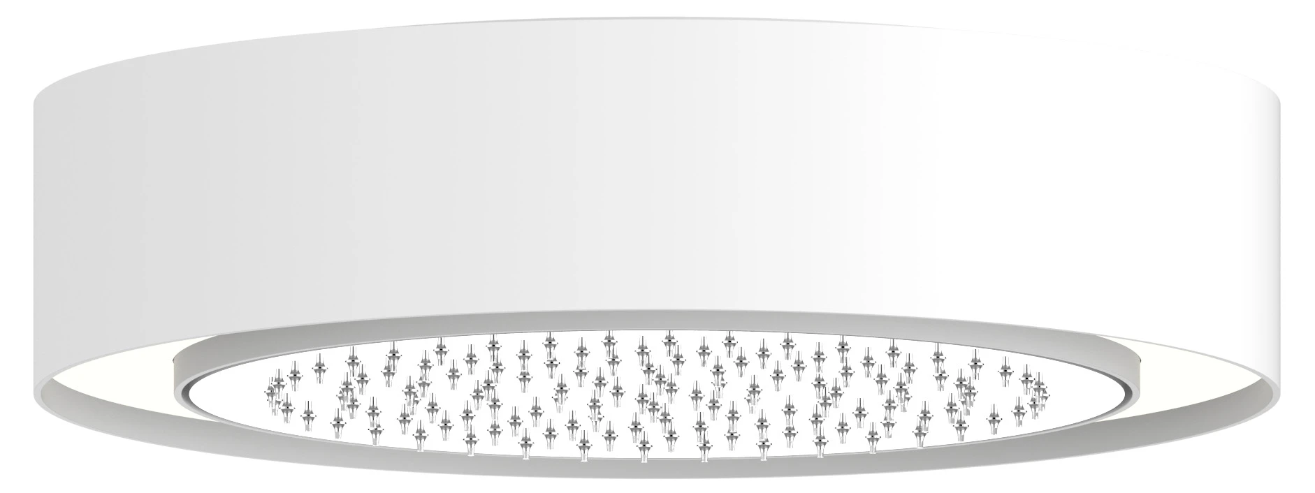 Deckenleuchten Duschleuchte on/off mit Kopfbrause und Brausearm D: 400 x 100 mm weiß matt