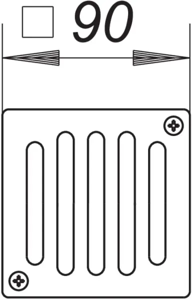 Rost ES 90, massiv, 90 x 90 mm