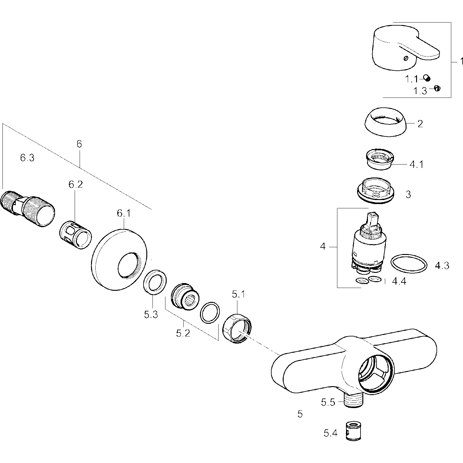 Hansa Armaturen Paket „Primo“ in chrom Hansa Armaturen Paket „Primo“ in chrom