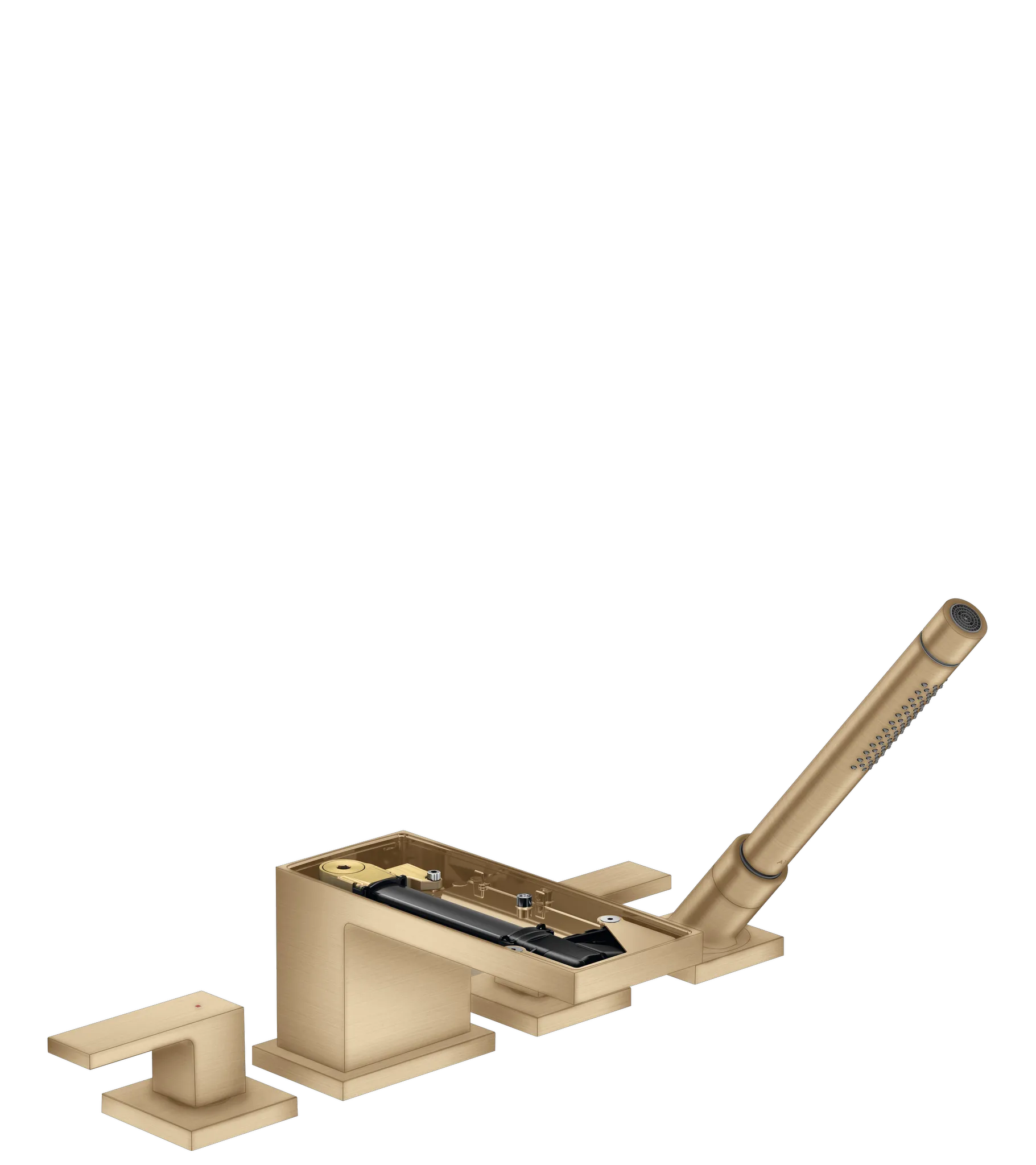 Hansgrohe AXOR MyEdition 4-Loch Wannenrandarmatur Brushed Bronze, Ausladung 151 mm, max. Ausziehänge Handbrause 1,10 m Hansgrohe AXOR MyEdition 4-Loch Wannenrandarmatur Brushed Bronze, Ausladung 151 mm, max. Ausziehänge Handbrause 1,10 m