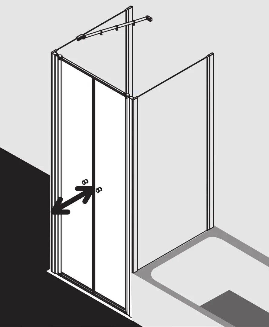 Kermi Duschdesign IBIZA 2000 Pendeltür, 1750x700 mm, Silber Mattglanz Kermi Duschdesign IBIZA 2000 Pendeltür, 1750x700 mm, Silber Mattglanz