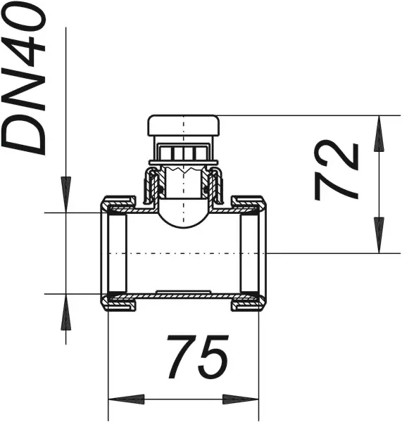 Rohrbelüfter 902 T, DN 40 Rohrbelüfter 902 T, DN 40