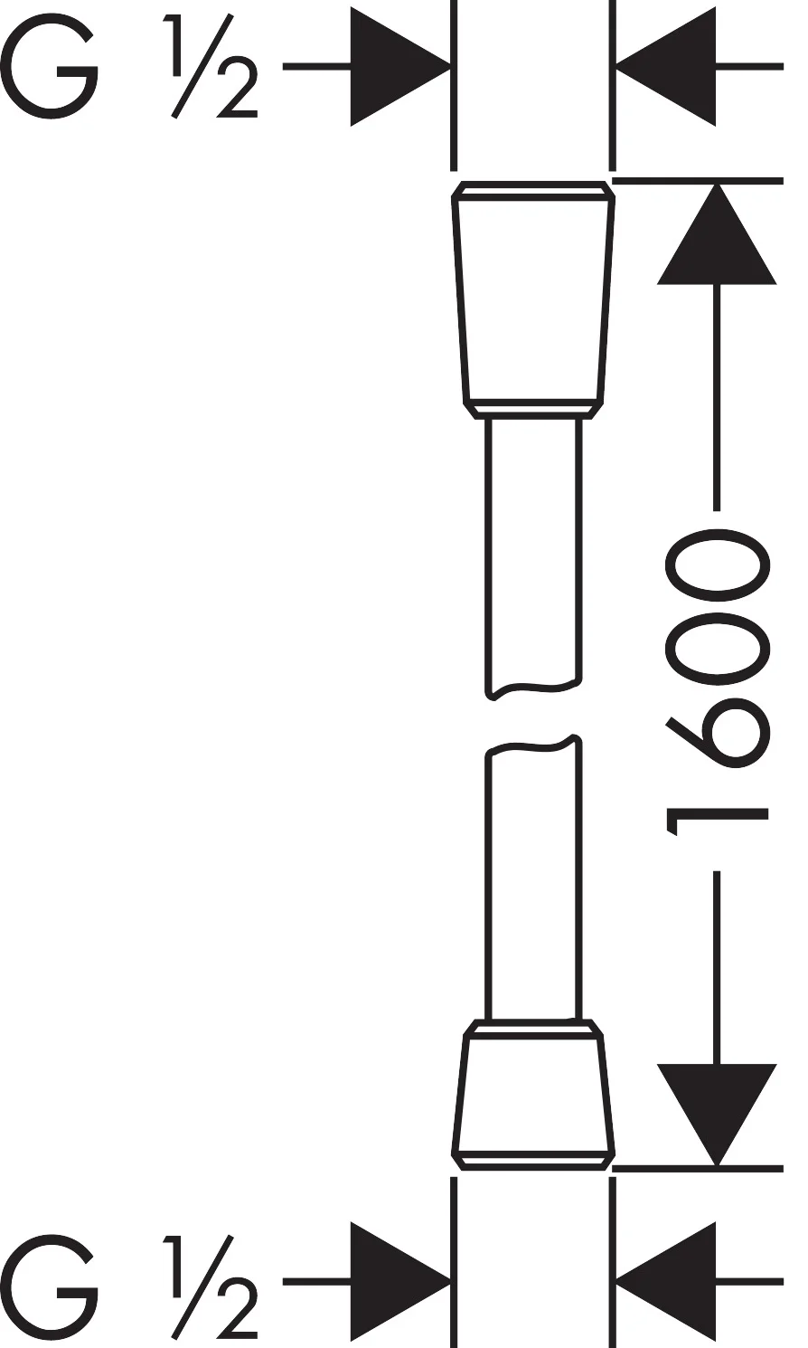 Hansgrohe Isiflex Brauseschlauch 160 cm, Edelmessing Hansgrohe Isiflex Brauseschlauch 160 cm, Edelmessing