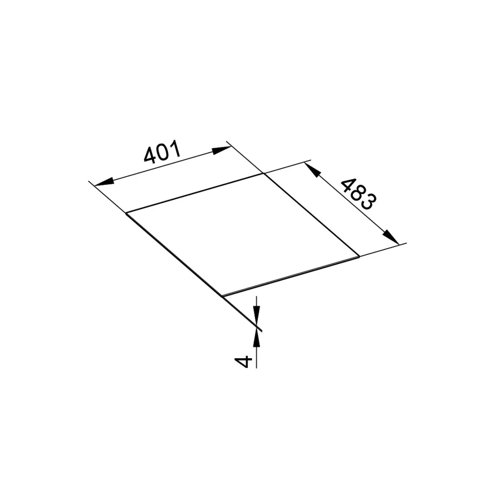 KEUCO Abdeckplatte „Edition 11 Art“ Weiß (Glas), 400 × 483 × 4 mm