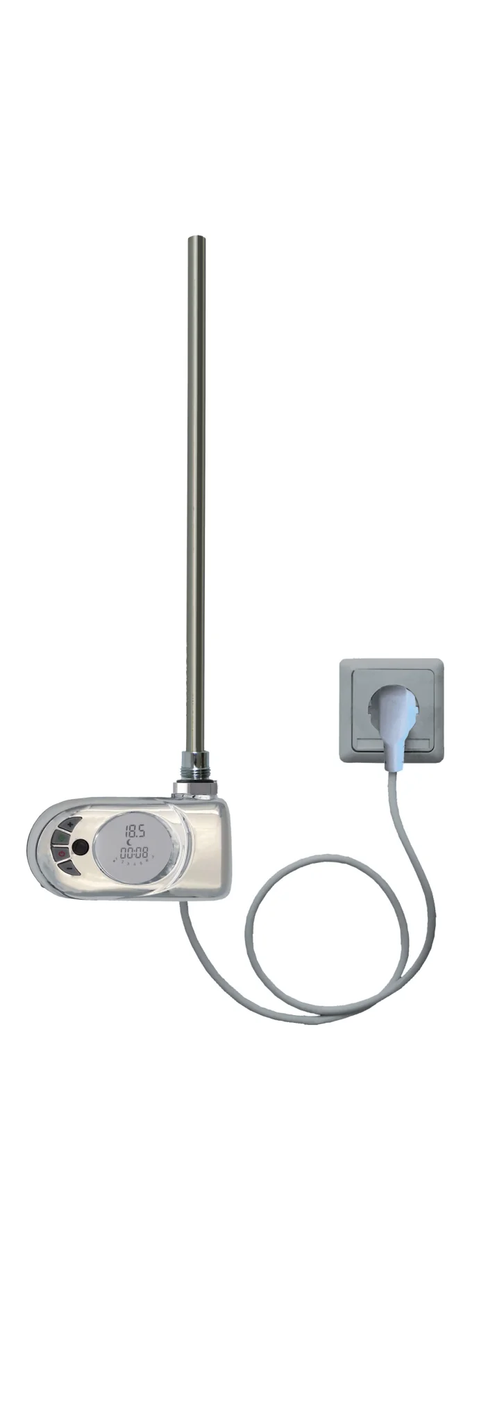 BEMM Elektroheizstab Serie N, Ausführung W, mit Raumregelung, Chrom, 1200 W, 230 V BEMM Elektroheizstab Serie N, Ausführung W, mit Raumregelung, Chrom, 1200 W, 230 V