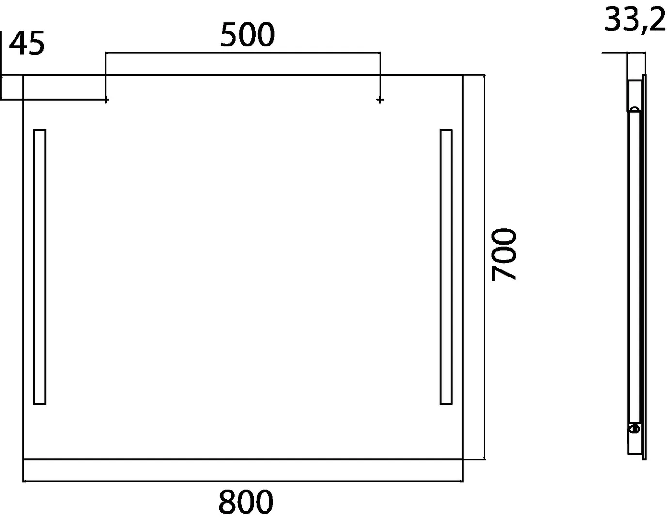 emco Lichtspiegel „Premium“ 80 × 70 cm emco Lichtspiegel „Premium“ 80 × 70 cm