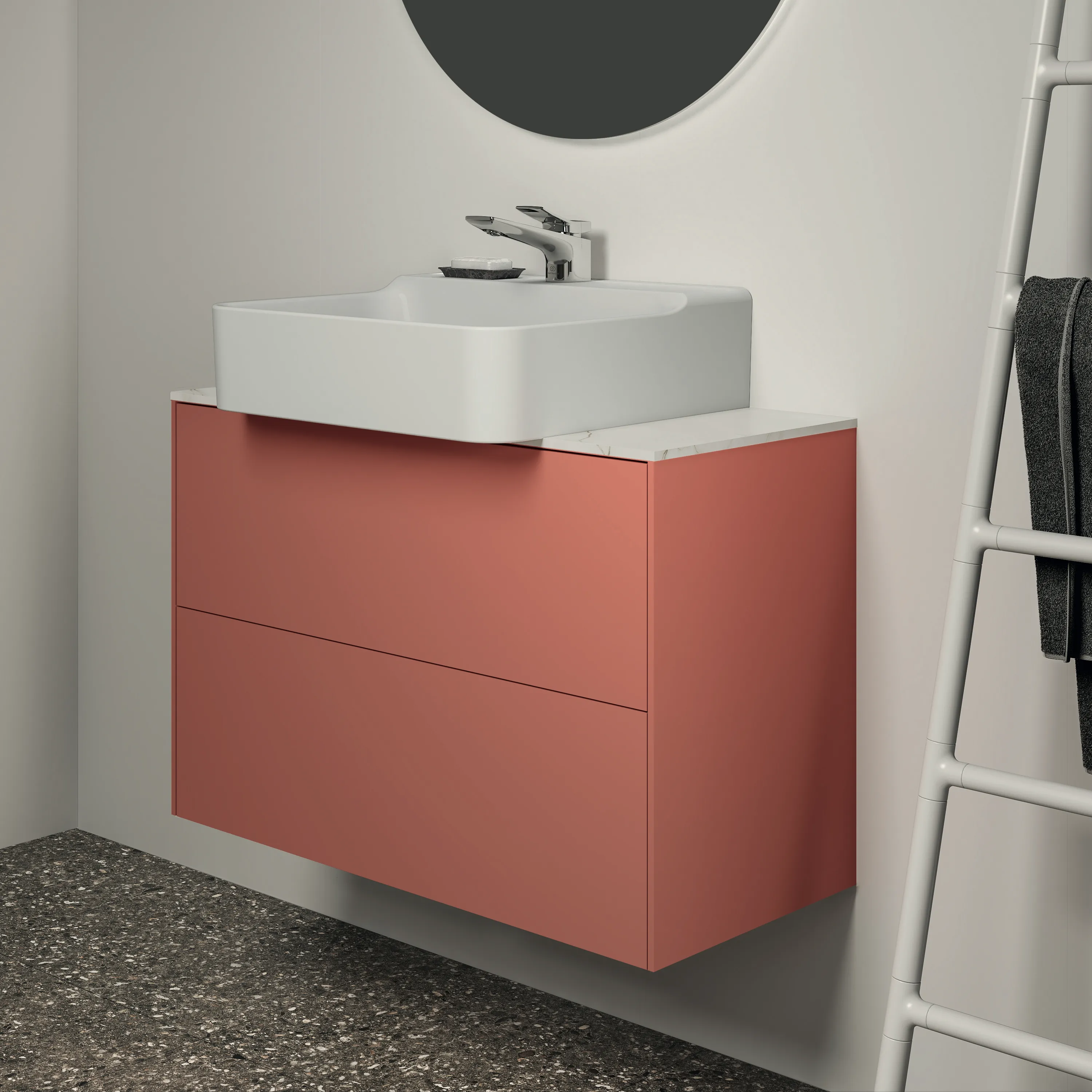 Ideal Standard Waschtischunterschrank „Conca“ 80 × 54 × 37,3 cm Sunset matt lackiert