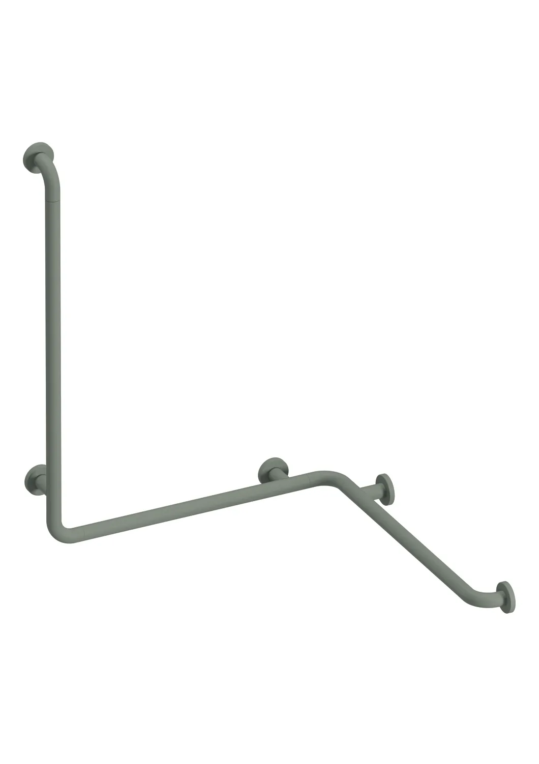 HEWI Dusch-, Wannenhandlauf Serie 801, Polyamid, matt, 900 mm x 762 mm, links-und rechtsseitig montierbar, Felsgrau HEWI Dusch-, Wannenhandlauf Serie 801, Polyamid, matt, 900 mm x 762 mm, links-und rechtsseitig montierbar, Felsgrau