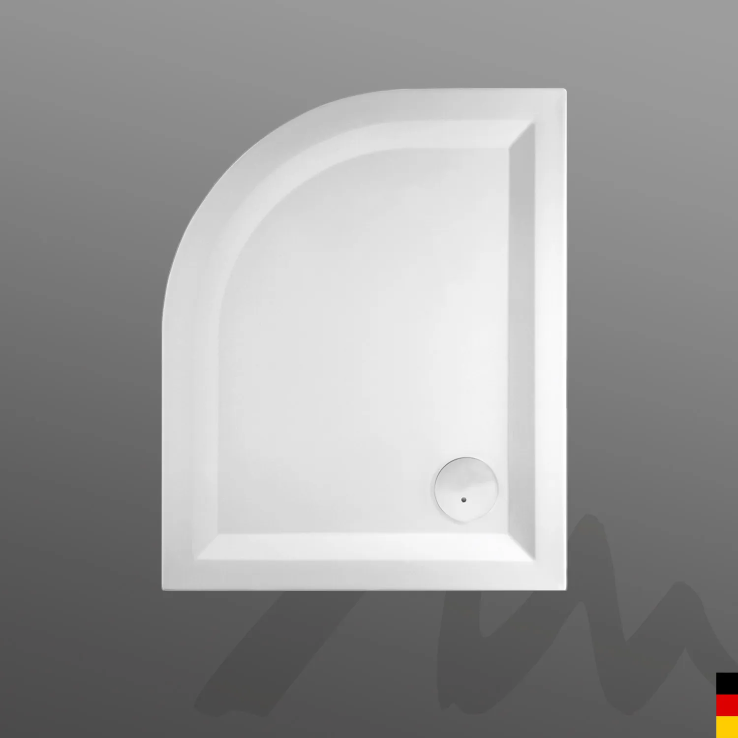 Mauersberger Acryl-Duschwanne albis 100⁄80 SF links, 1000x800x55, rein-weiß