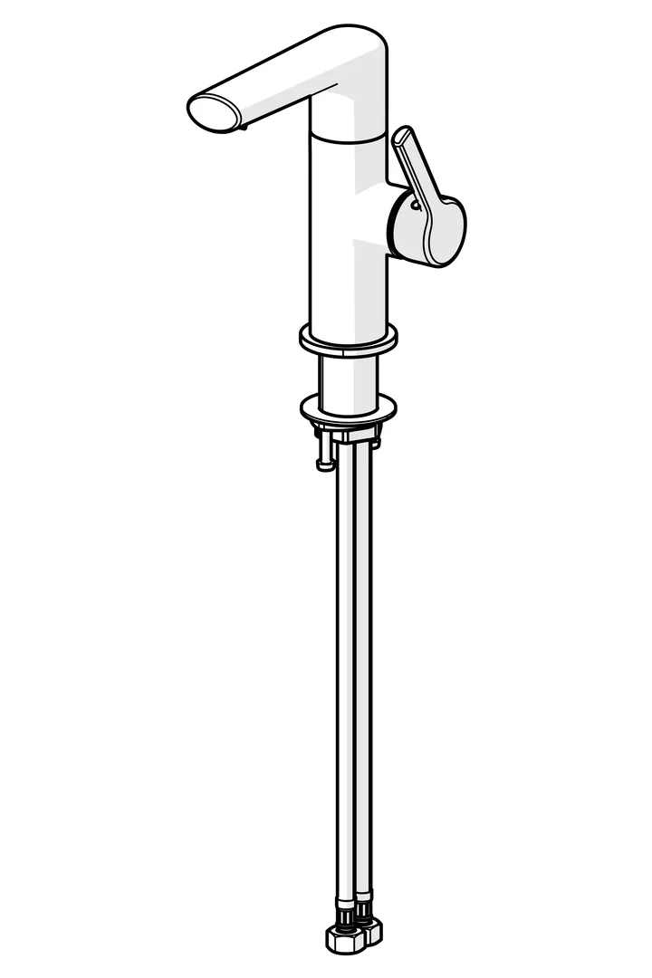 HansaRONDA Einhebelmischer Waschtischbatterie 5534, Ausladung 115 mm, DN15, Chrom HansaRONDA Einhebelmischer Waschtischbatterie 5534, Ausladung 115 mm, DN15, Chrom