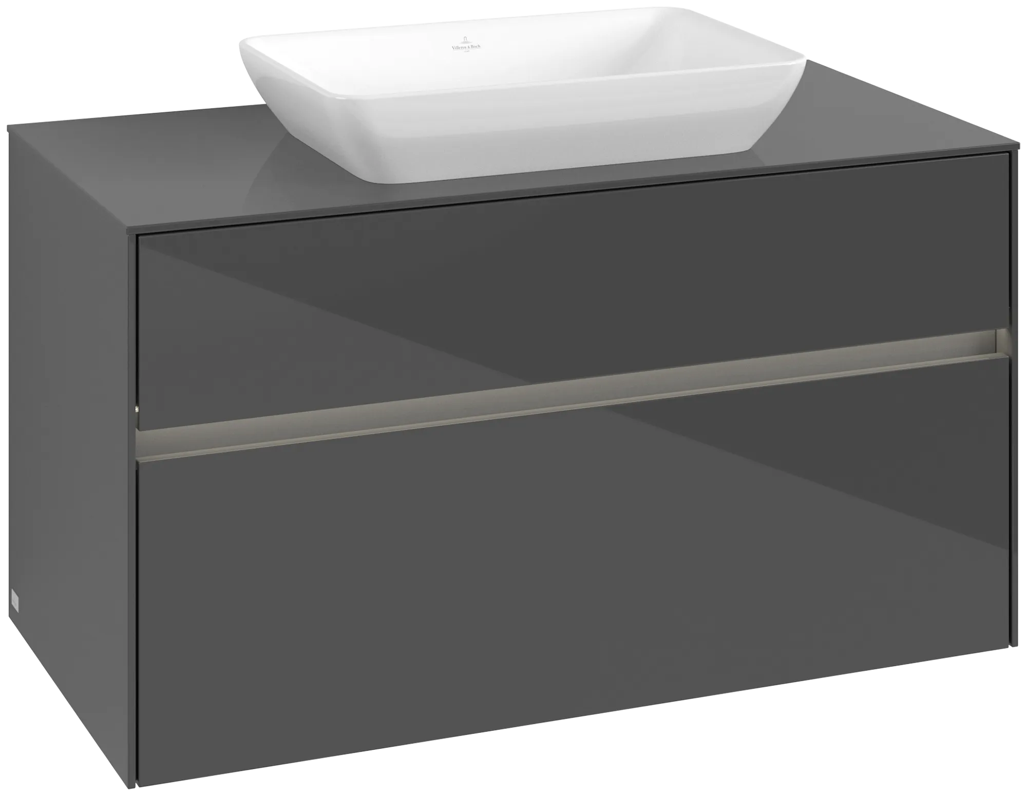 Villeroy & Boch Collaro Waschbeckenunterschrank C109B0, 1000x548x500mm, Glossy Grey