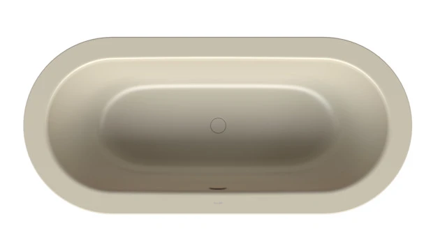 Bette BetteSilhouette Badewanne Oval Starlet Beige 1750x800x575 mm freistehend 2-Sitzer glasierter Titan-Stahl