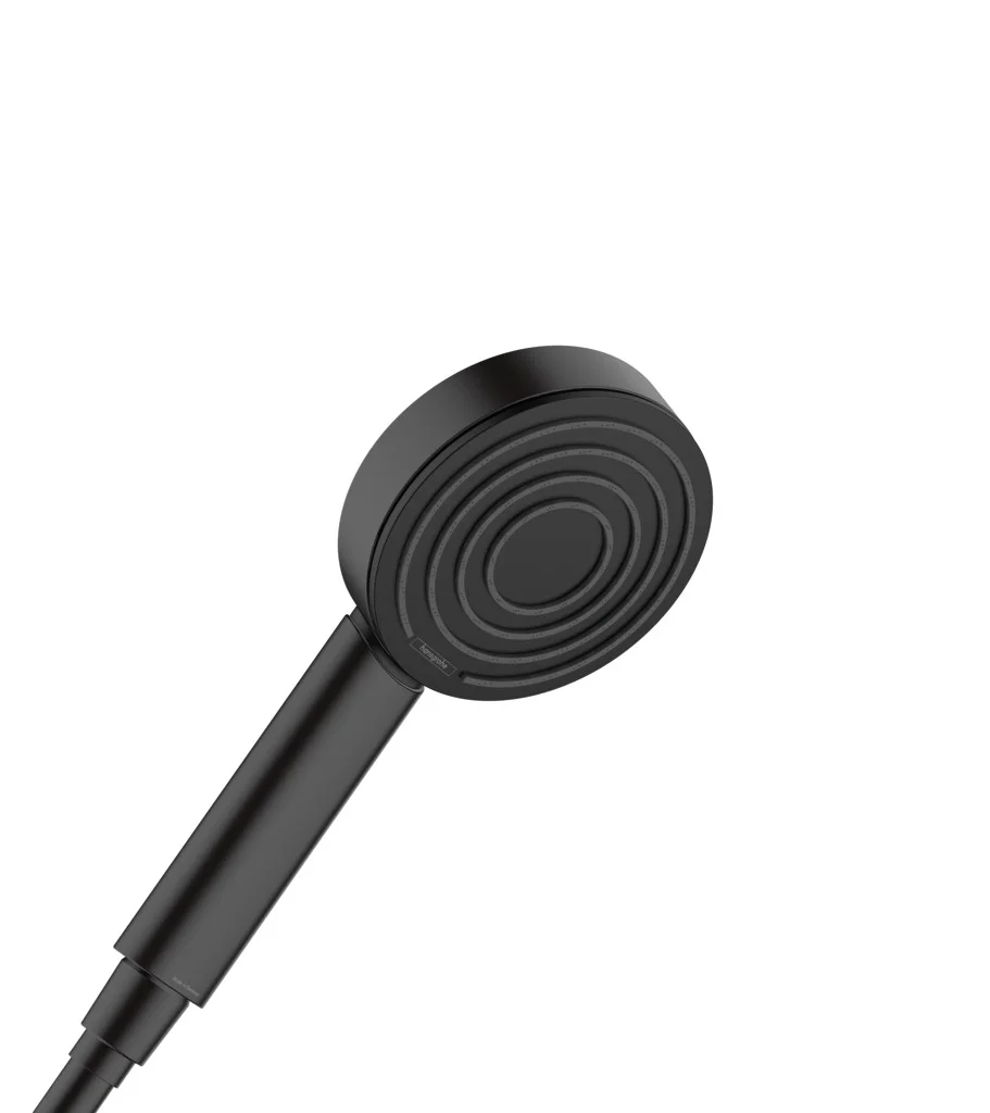 Hansgrohe Pulsify S Handbrause 105 mm, PowderRain Strahlart, graphitfarbene Strahlscheibe, mattschwarz, EcoSmart+, max. Durchfluss 5,7 l/min bei 3 bar Hansgrohe Pulsify S Handbrause 105 mm, PowderRain Strahlart, graphitfarbene Strahlscheibe, mattschwarz, EcoSmart+, max. Durchfluss 5,7 l/min bei 3 bar