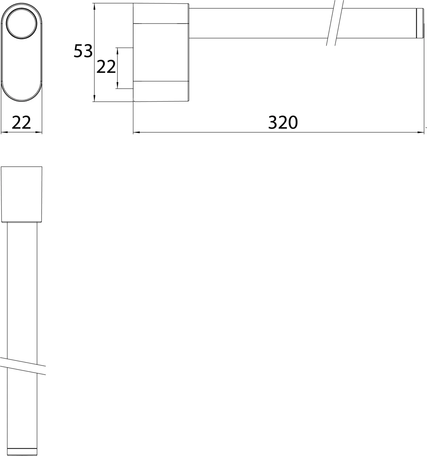 emco Handtuchhalter „flow“, Befestigung verdeckt, 1-armig 320 mm in chrom emco Handtuchhalter „flow“, Befestigung verdeckt, 1-armig 320 mm in chrom
