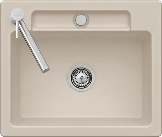 Villeroy & Boch Einbau-Küchenspülbecken „Siluet“ 60 S 600 × 510 × 220 mm in Stone White