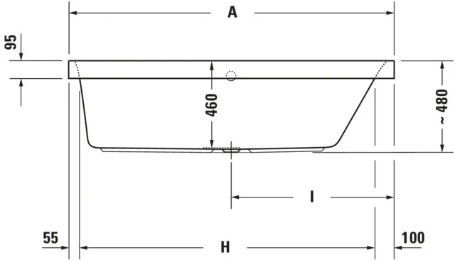 Duravit Badewanne „Happy D.2“ rechteck 1700 × 700 mm in Weiß Duravit Badewanne „Happy D.2“ rechteck 1700 × 700 mm in Weiß