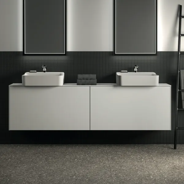 Ideal Standard Waschtischunterschrank „Conca“ 198,7 × 55 × 37,3 cm Weiß matt lackiert