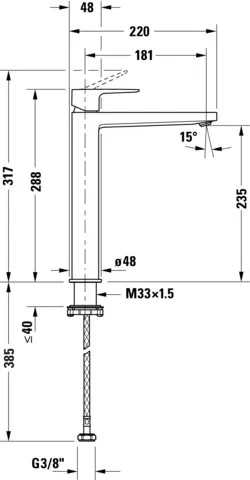 Manhattan 1Heb.-Wtmi. XL chr 48x288 Ala:181 Ans.m. SchAns:3/8" Strhlfo. EC