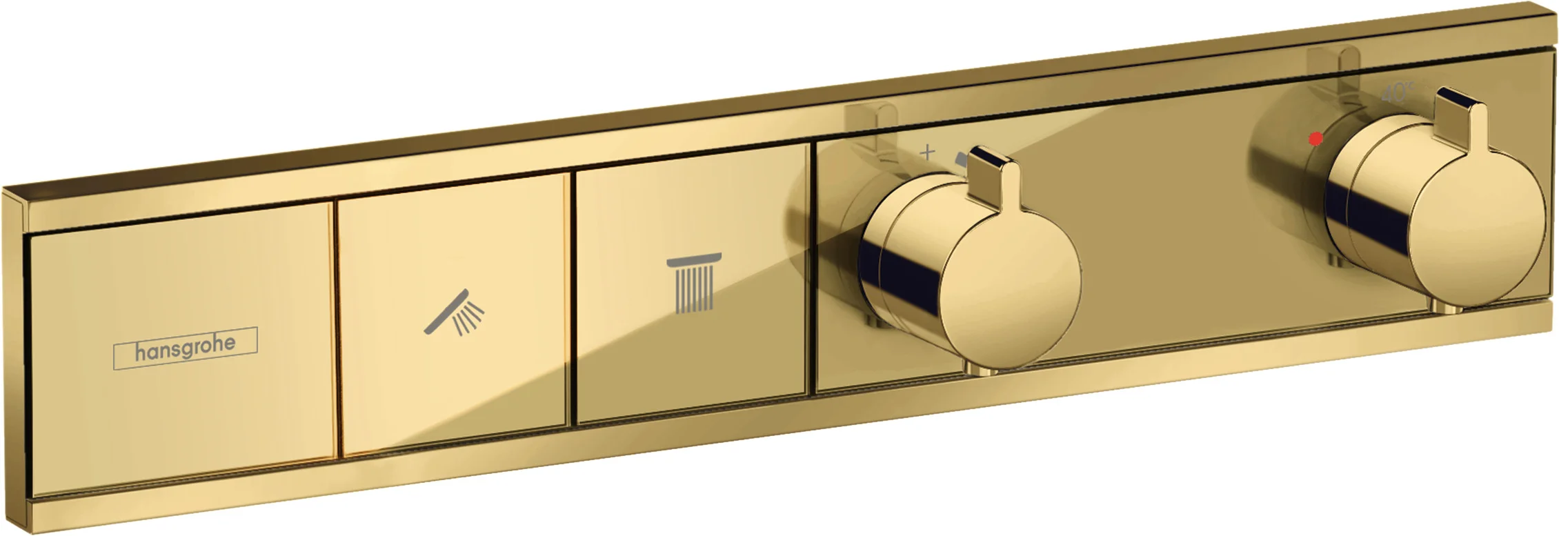 Hansgrohe RainSelect Thermostat Unterputz, 2 Verbraucher, Polished Gold Optic