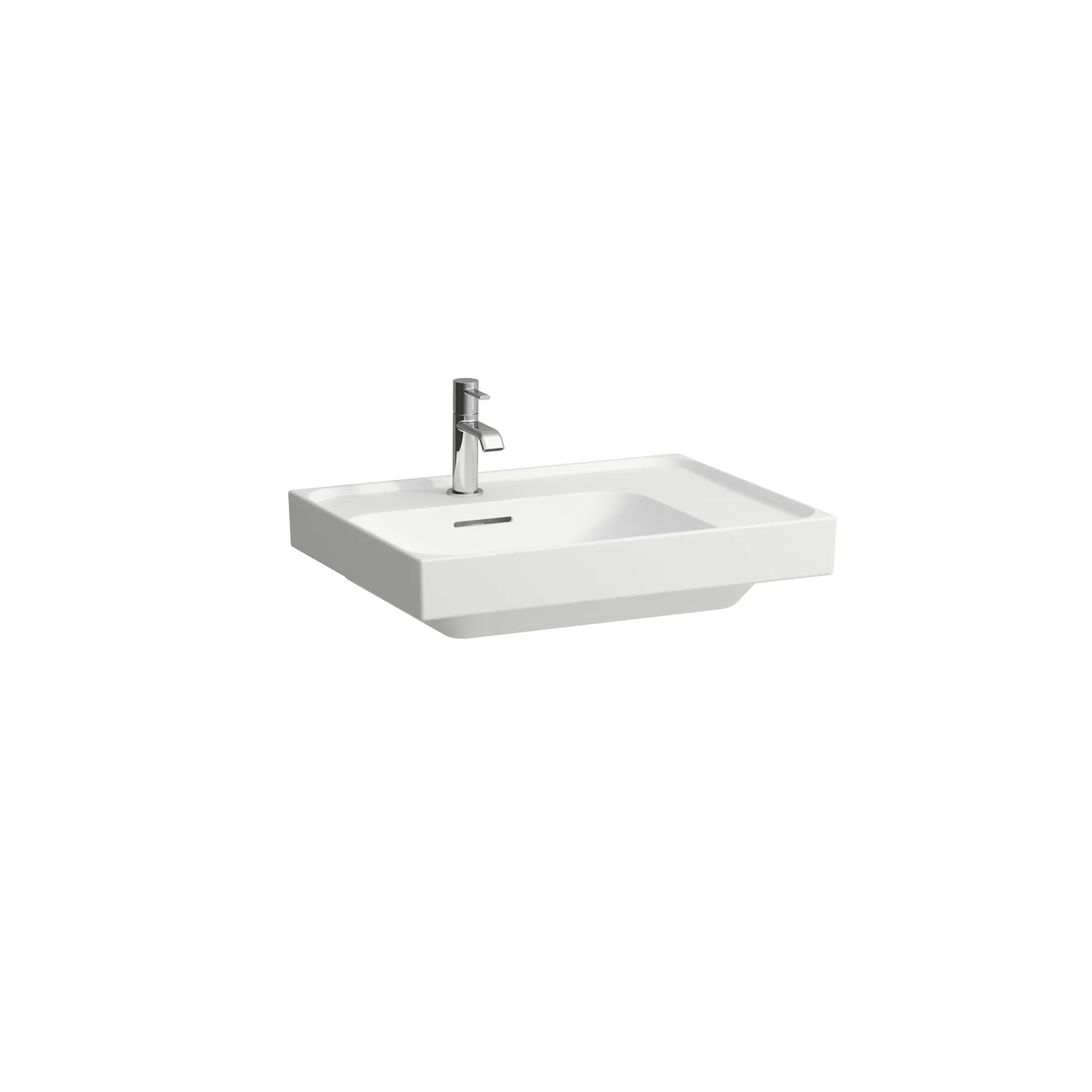 Laufen Aufsatzwaschtisch MEDA 460x600x160, Ablage rechts, 1 Hahnloch ohne Überlauf, weiß matt Laufen Aufsatzwaschtisch MEDA 460x600x160, Ablage rechts, 1 Hahnloch ohne Überlauf, weiß matt