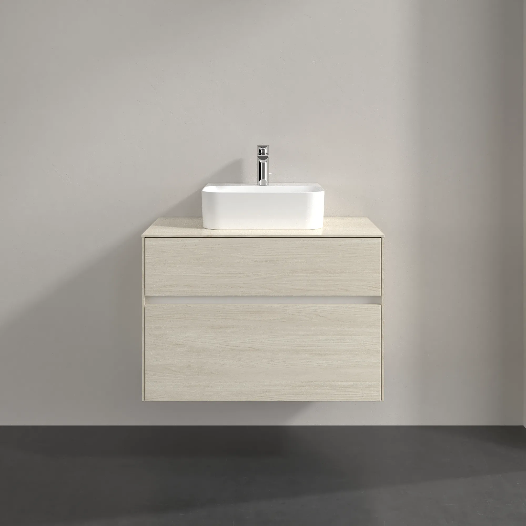 Villeroy & Boch Waschtischunterschrank „Collaro“ 800 × 548 × 500 mm White Oak, ohne Beleuchtung, für Becken mittig Villeroy & Boch Waschtischunterschrank „Collaro“ 800 × 548 × 500 mm White Oak, ohne Beleuchtung, für Becken mittig