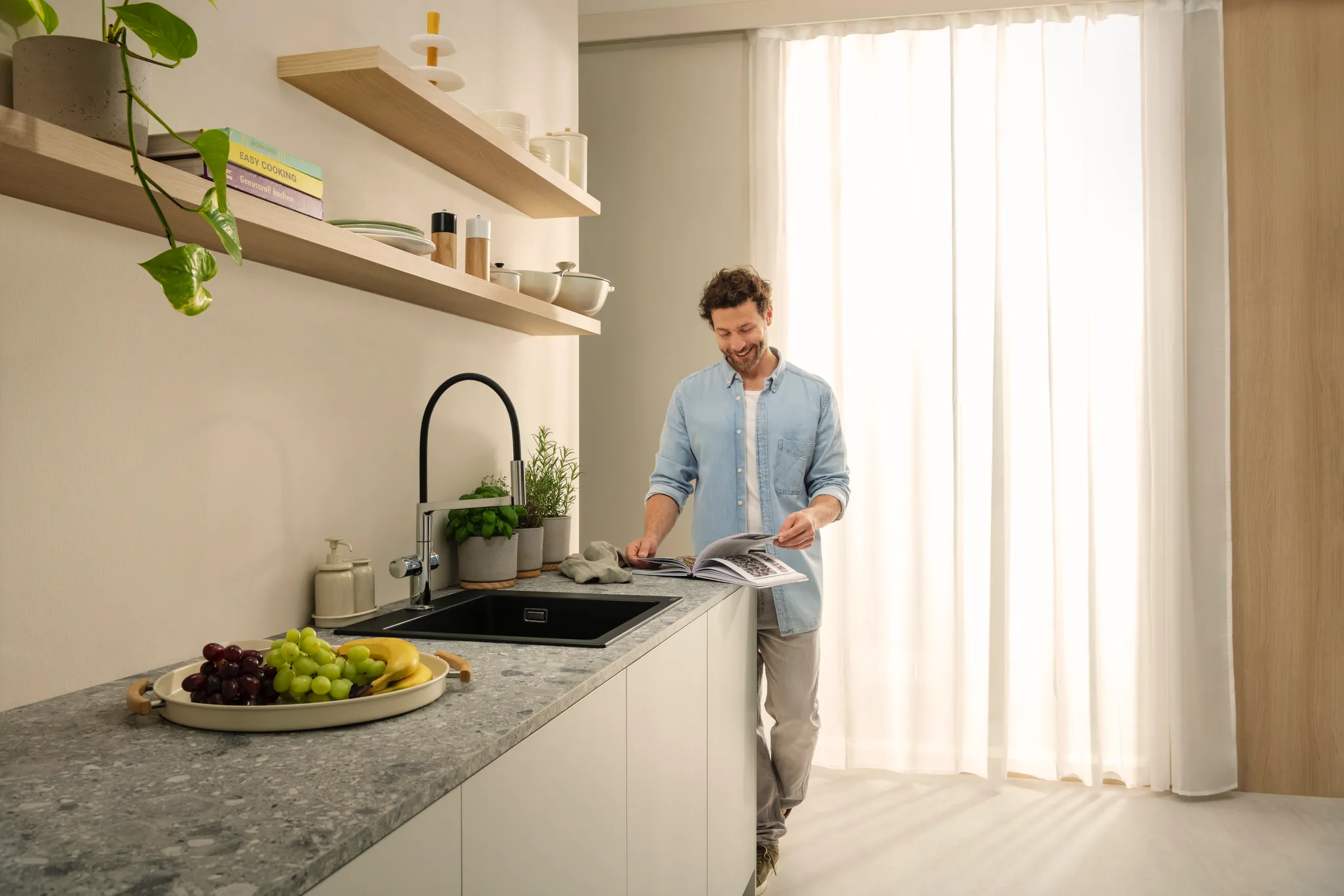 Hansgrohe S51 S510-F450 Einbauspüle 450, Graphitschwarz