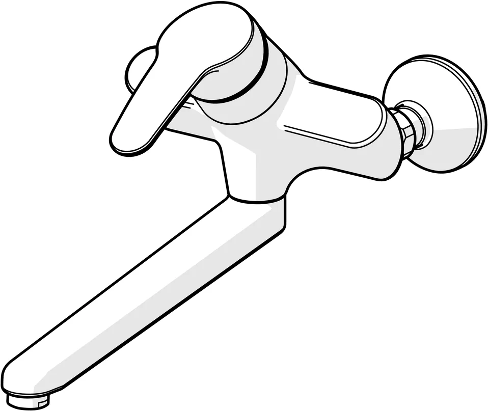 HansaMIX Waschtischarmatur, Einhebelmischer, Wandmontage, Chrom HansaMIX Waschtischarmatur, Einhebelmischer, Wandmontage, Chrom