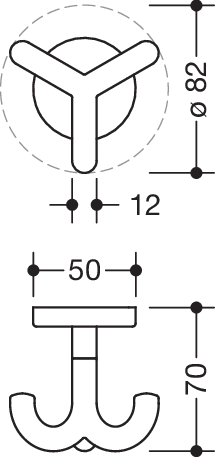 HEWI Dreifachhaken „Serie 477“