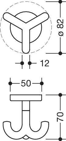HEWI Dreifachhaken „System 800K“ HEWI Dreifachhaken „System 800K“