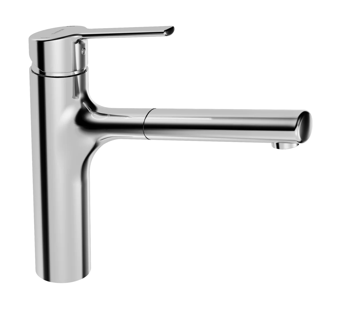 HansaRONDA Einhebelmischer Küchenarmatur HansaRONDA 0334 Ausladung 200 mm DN15 Chrom