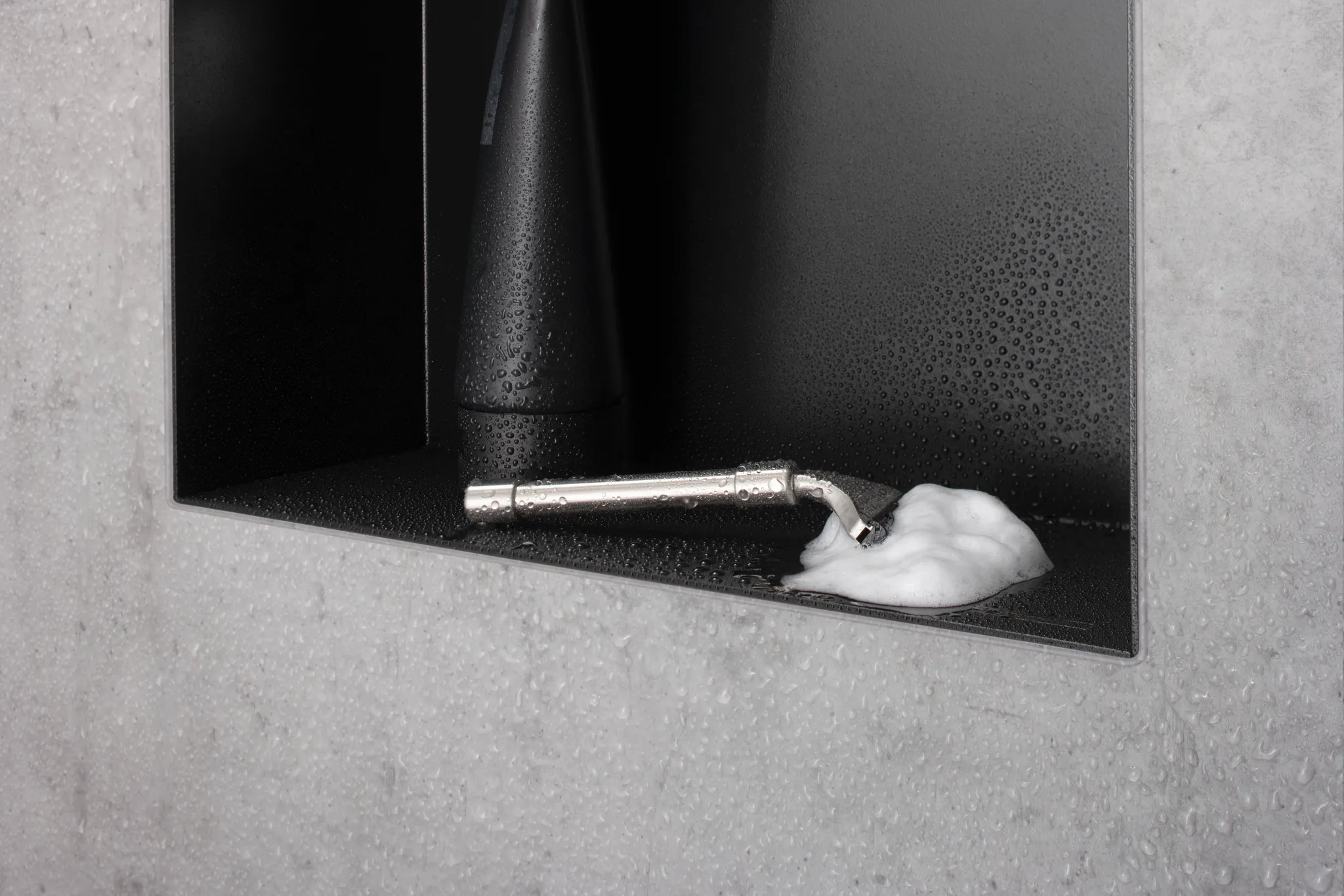 Hansgrohe XtraStoris Minimalistic Wandnische rahmenlos 300⁄300⁄100, Mattschwarz Hansgrohe XtraStoris Minimalistic Wandnische rahmenlos 300⁄300⁄100, Mattschwarz