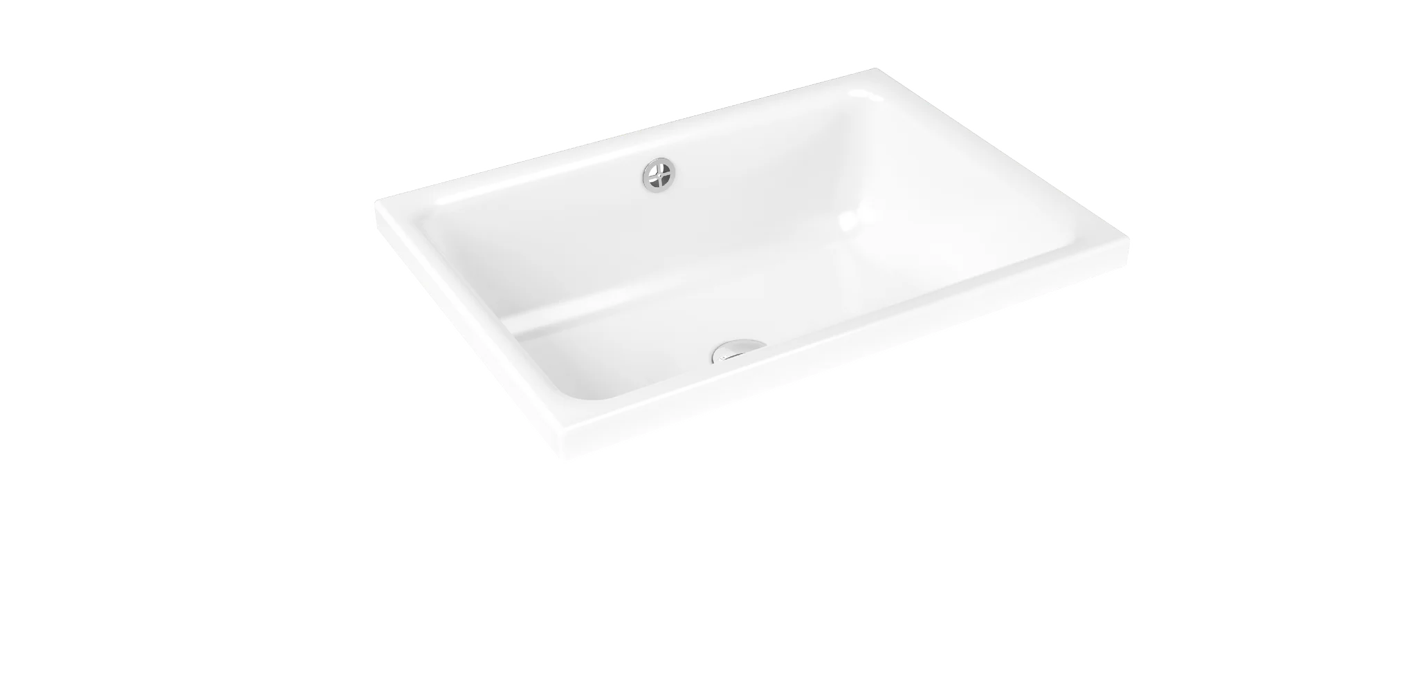 Kaldewei CAYONO S Aufsatzwaschtisch, alpinweiß, 580x415 mm, Randhöhe 30 mm, mit Überlauf, chrom Kaldewei CAYONO S Aufsatzwaschtisch, alpinweiß, 580x415 mm, Randhöhe 30 mm, mit Überlauf, chrom