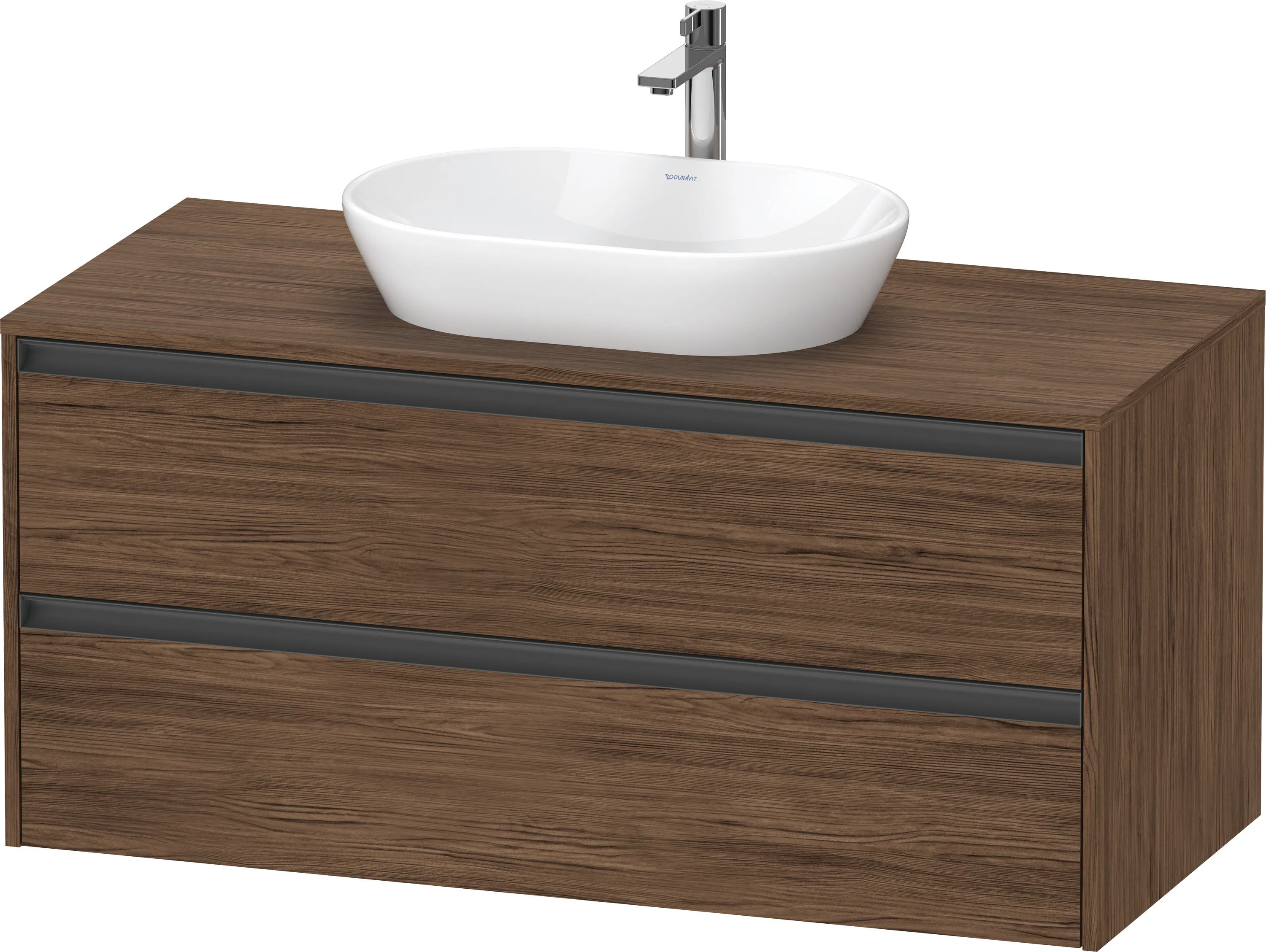 Duravit Waschtischunterschrank wandhängend „Ketho.2“ 120 × 56,8 × 55 cm Nussbaum Dunkel