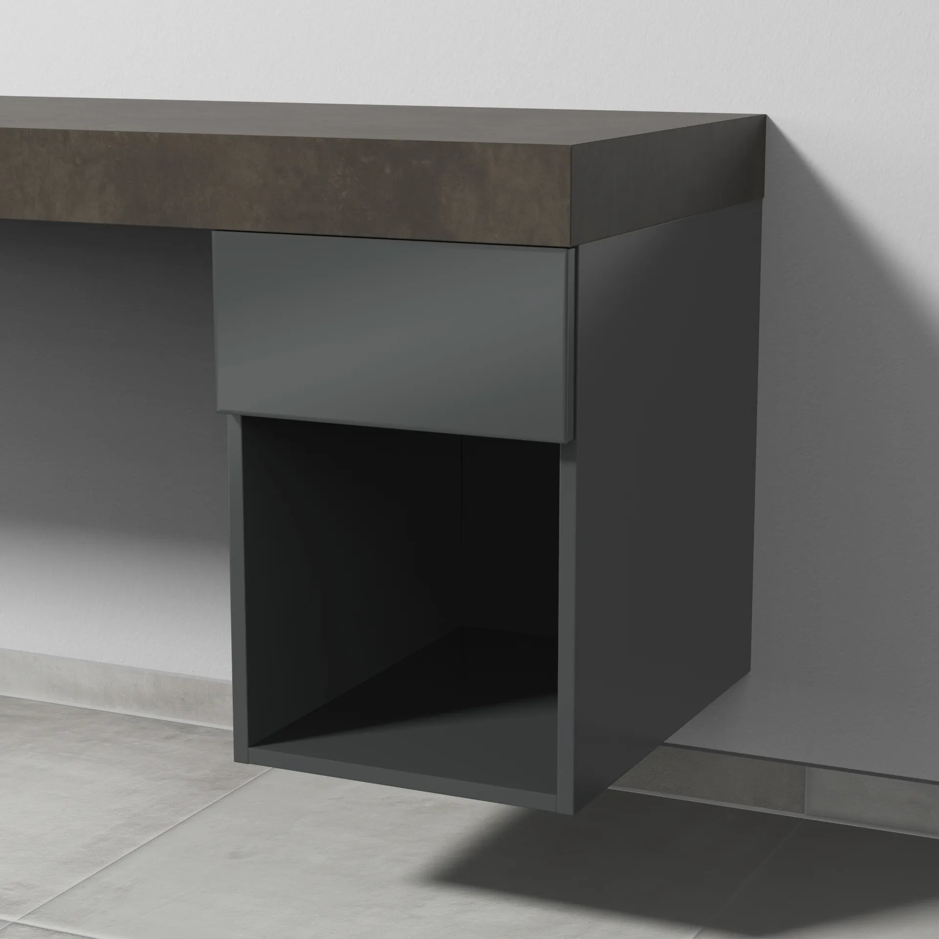 Sanipa Anbauschrank „2morrow“ 350 × 510 × 520 mm in Anthrazit (glanz) Sanipa Anbauschrank „2morrow“ 350 × 510 × 520 mm in Anthrazit (glanz)