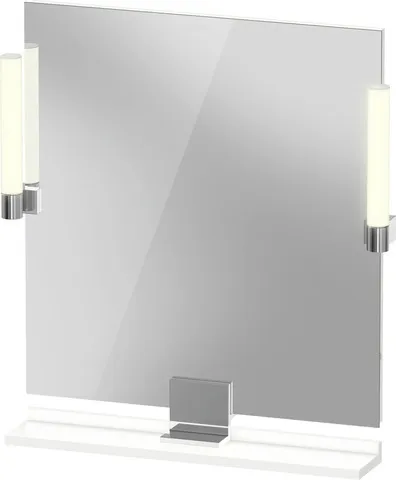 Duravit Spiegel „Sivida“ 65 × 65 cm Ablage: Weiß Matt / Farbe: Apricot Pearl / Größe: 65 × 3,6 × 65 cm