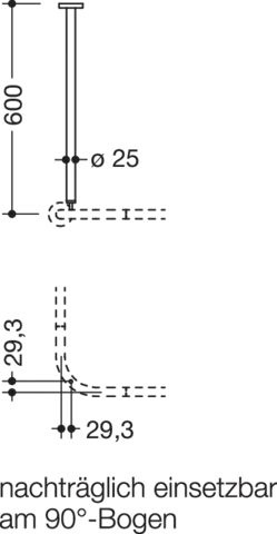 HEWI Deckenabhängung „System 900“ 7 × 7 cm HEWI Deckenabhängung „System 900“ 7 × 7 cm