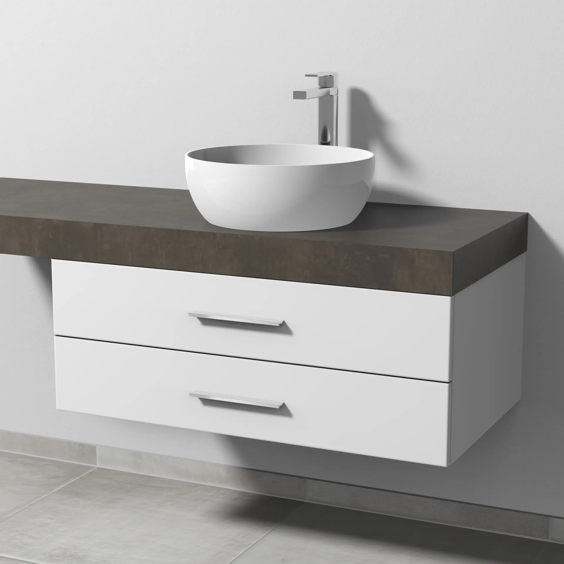 Sanipa Waschtischunterschrank „2morrow“ 900 × 340 × 520 mm in Weiß (matt)