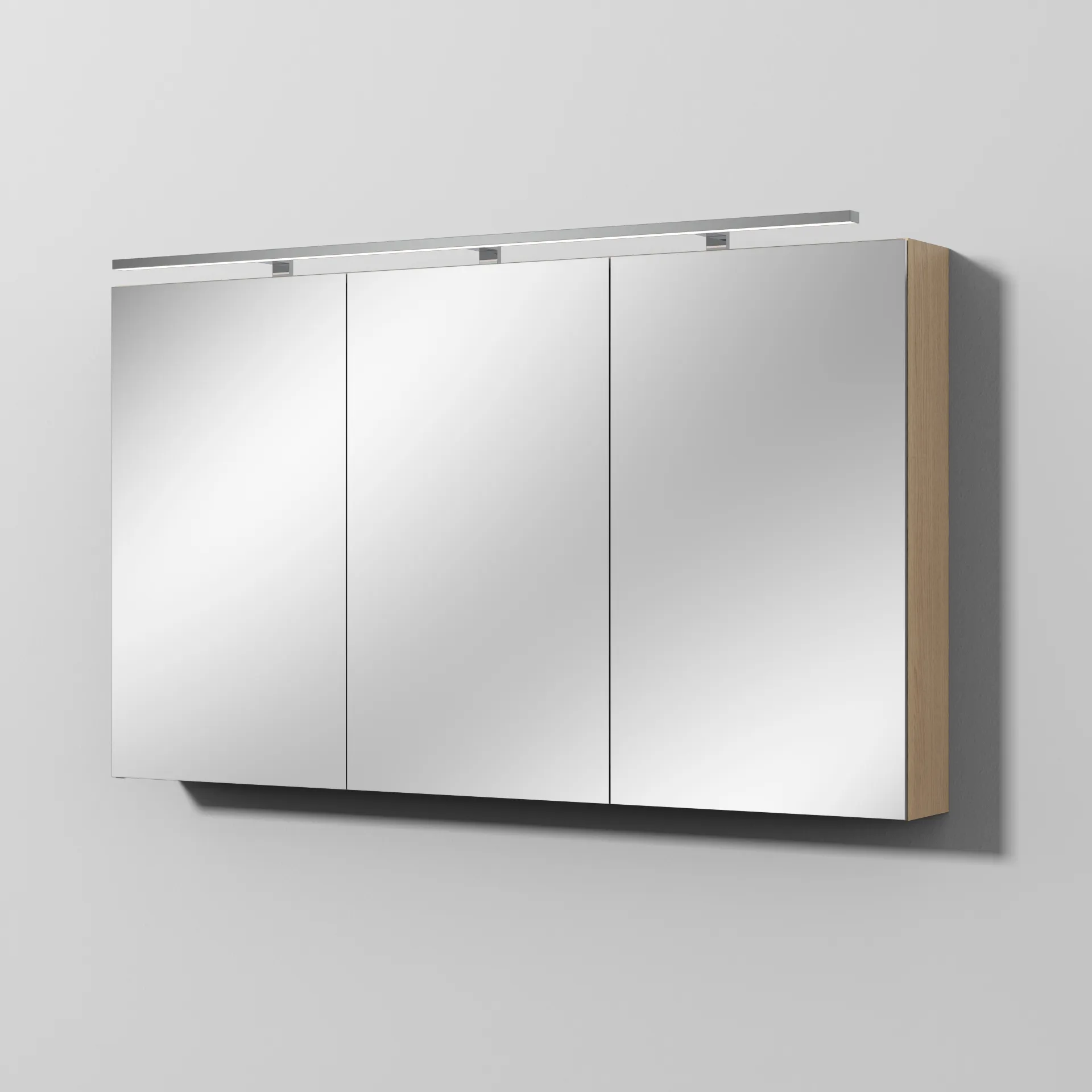 Sanipa Wandvorbau Spiegelschrank „Milla“ 1300 × 750 × 149 mm in Eiche Nordic