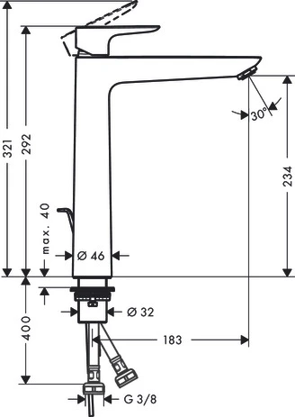 Waschtischmischer 240 Talis E chrom