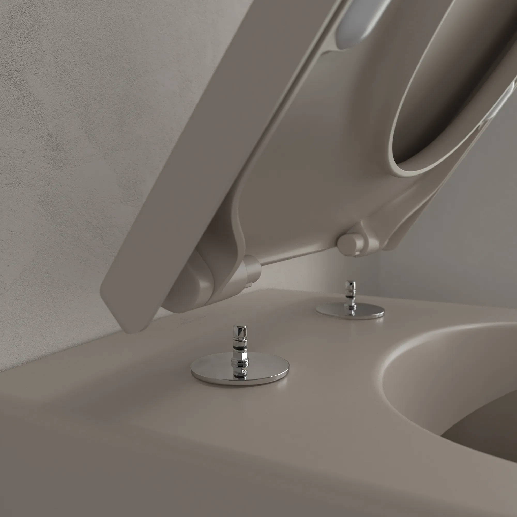 Wand-Tiefspül-WC DirectFlush „Subway 2.0“ 37 × 36,5 × 56 cm in Almond, ohne Spülrand, Abgang waagerecht