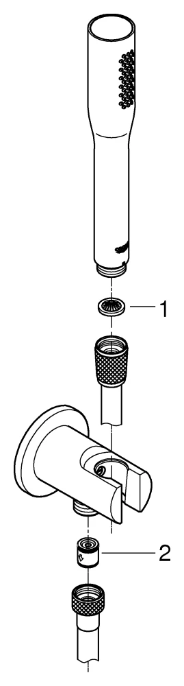Grohe Euphoria Cosmopolitan Stick Wandhalterset 1 Strahlart, 26404, chrom Grohe Euphoria Cosmopolitan Stick Wandhalterset 1 Strahlart, 26404, chrom
