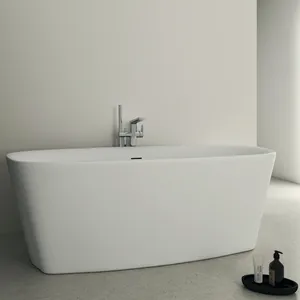 Ideal Standard Duo-Badewanne Dea, freistehend, Seidenweiß matt, 1700x750x475/610 mm