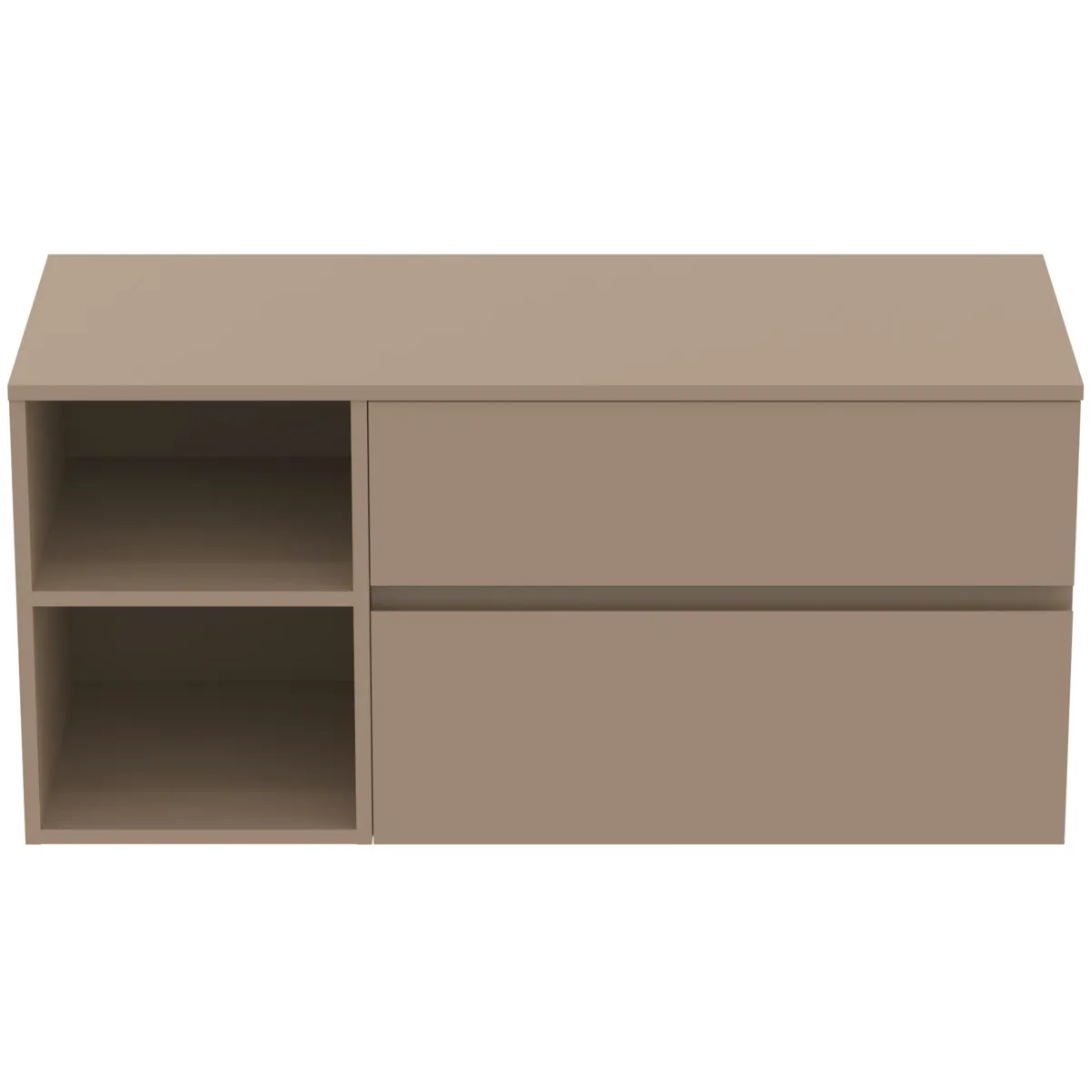 Ideal Standard Waschtischunterschrank Finesse, 1202x505x558mm, 2 Auszüge, Greige matt Ideal Standard Waschtischunterschrank Finesse, 1202x505x558mm, 2 Auszüge, Greige matt