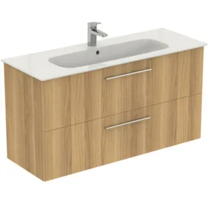 Möbelpaket i.life A mit Waschtisch 120cm und Unterschrank mit chrom Griff Weiß matt Möbelpaket i.life A mit Waschtisch 120cm und Unterschrank mit chrom Griff Weiß matt