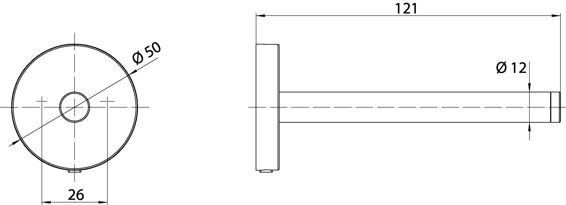 round Reservepapierhalter weiß