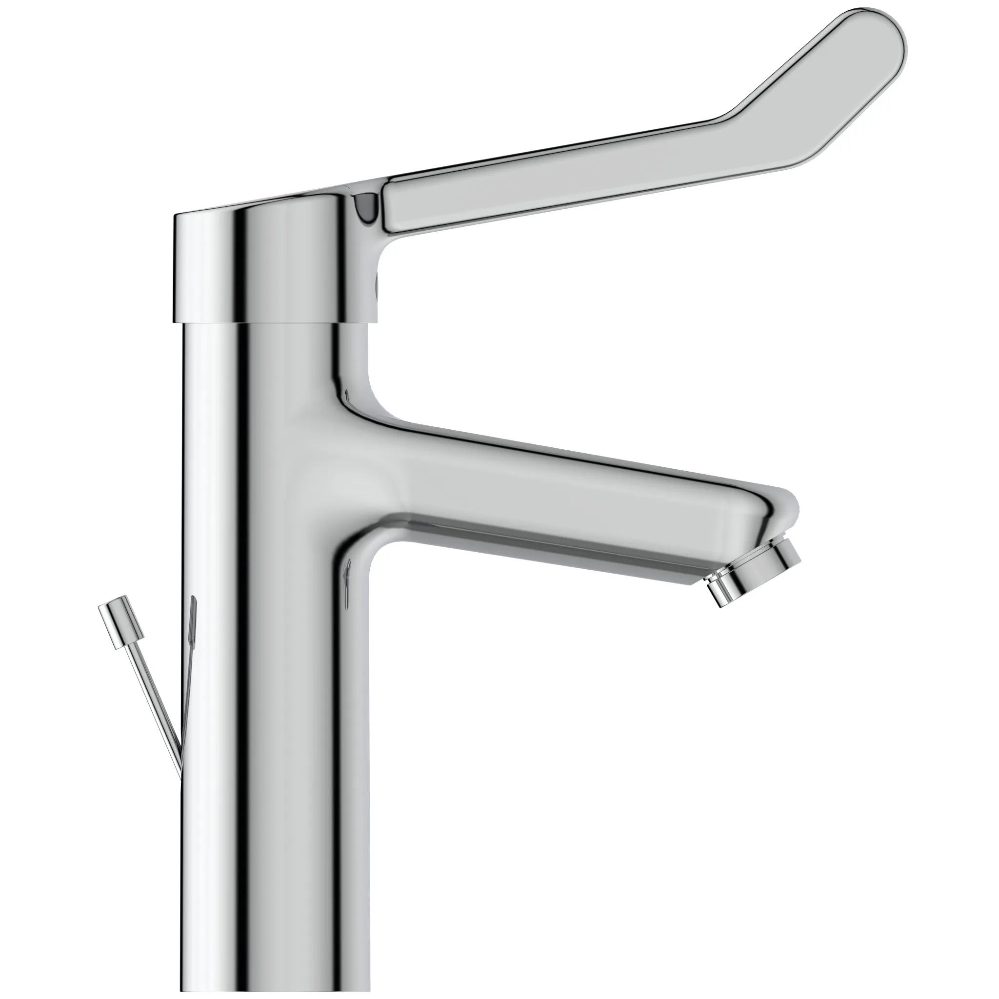 Waschtischarmatur Ceraplus Grande mit Klinikhebel mit Ablaufgarnitur Ausladung 123mm Chrom Waschtischarmatur Ceraplus Grande mit Klinikhebel mit Ablaufgarnitur Ausladung 123mm Chrom