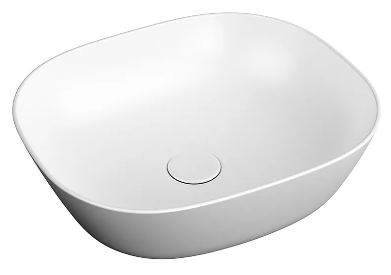 Plural Aufsatzschale flach rechteckig 45 x 38 x 14 cm Edelweiß mit Oberflächenveredelung Clean