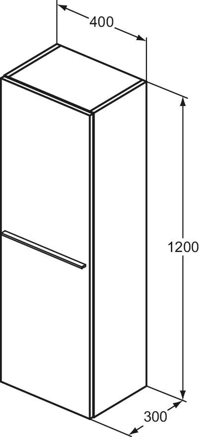 Ideal Standard Hochschrank „i.lifeA“ 40 × 120 × 30 cm Weiß matt Ideal Standard Hochschrank „i.lifeA“ 40 × 120 × 30 cm Weiß matt